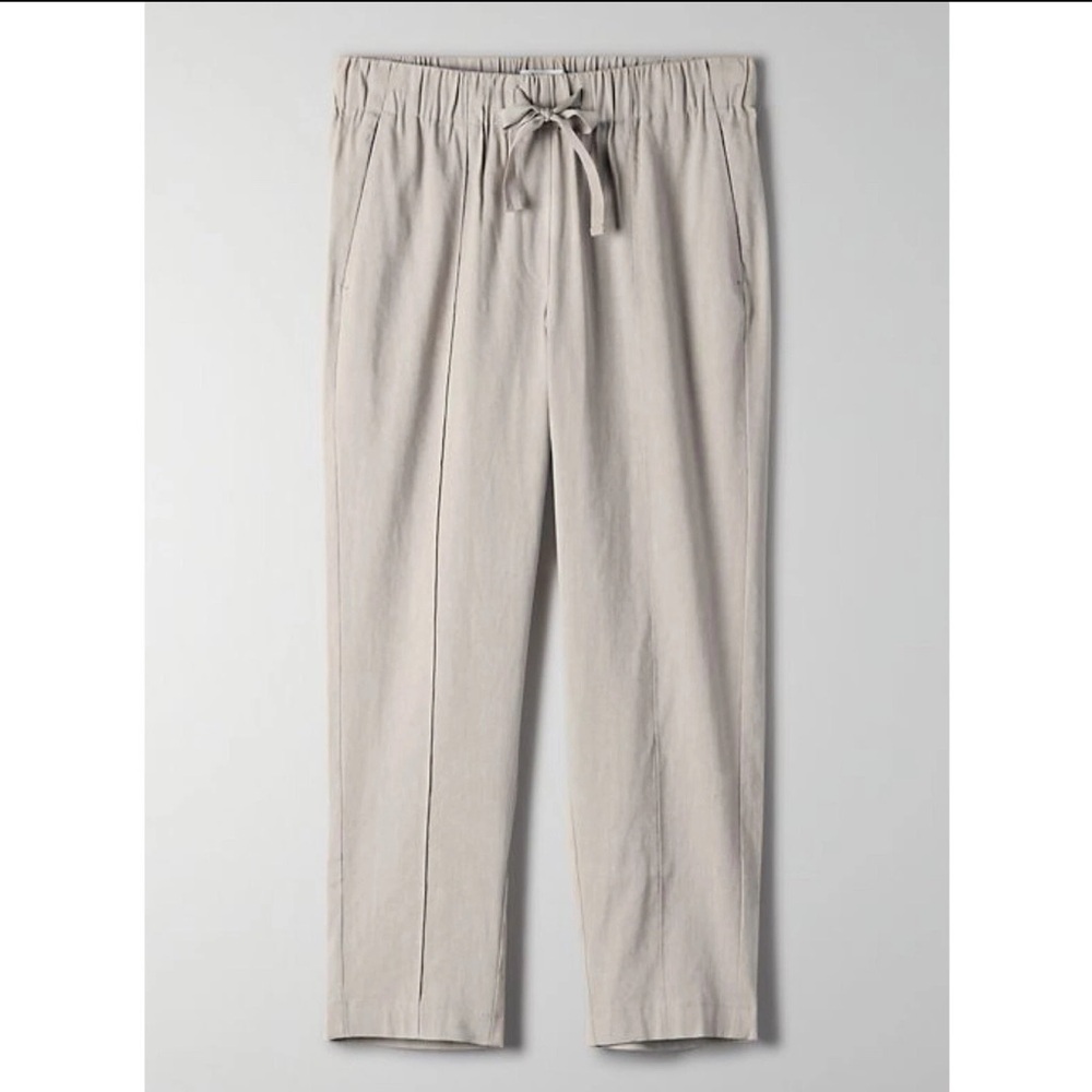 Babaton x Aritizia Day Italian Linen Errol Crop Trouser Pant Women’s XXS Beige